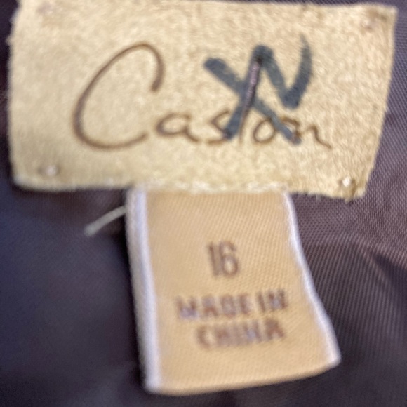 CASION Chocolate Beown Blazer With Button Down Front Size 16. - Picture 2 of 5